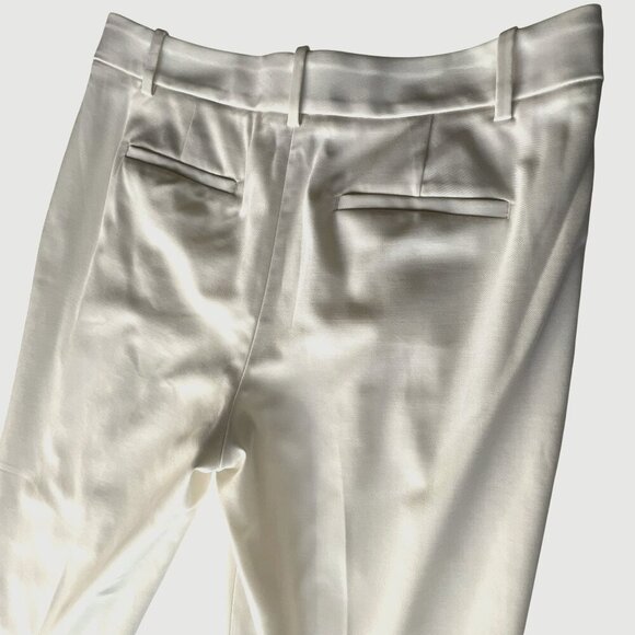 Banana Republic Off-White Barathea Italian Wool Tapered Pant Size 12 Long - Picture 11 of 16